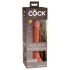 King Cock Elite 7 - iminapõhjaga, elutru dildo (18 cm) - tume naturaalne 