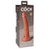 King Cock Elite 7 - iminapõhjaga, elutru dildo (18 cm) - tume naturaalne 