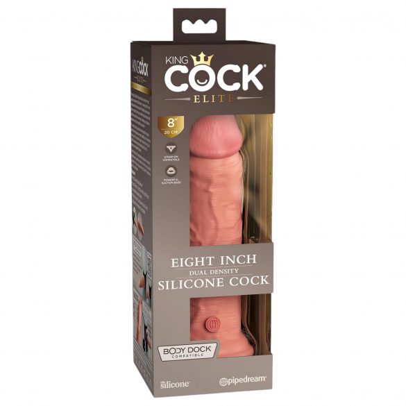 King Cock Elite 8 - iminappadega, elutru dildó (20 cm) - naturaalne 