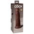 King Cock Elite 8 - iminapõhjaga realistlik dildo (20cm) - pruun 