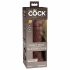 King Cock Elite 8 - iminapõhjaga realistlik dildo (20cm) - pruun 