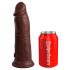 King Cock Elite 8 - iminapõhjaga realistlik dildo (20cm) - pruun 