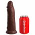 King Cock Elite 8 - iminapõhjaga realistlik dildo (20cm) - pruun 