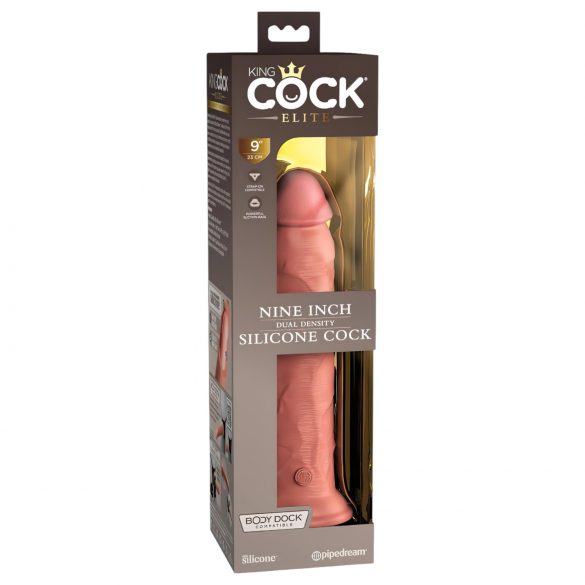 King Cock Elite 9 - iminapinnaga, elutru dildó (23cm) - naturaalne