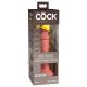 King Cock Elite 6 – iminapaga, elutruu vibraator 15 cm (tume naturaalne) 