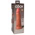 King Cock Elite 8 - iminapinnaga, realistlik vibraator 20cm (tume naturaalne) 