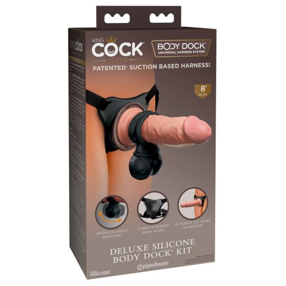 King Cock Elite Deluxe - rihmatava dildo komplekt 