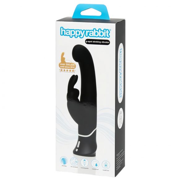 Happyrabbit G-spot - akuga kliitorivarsang vibraator (must)