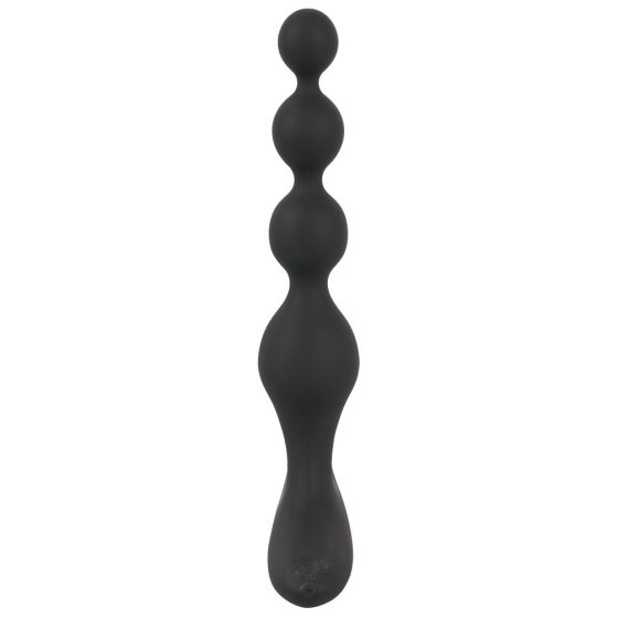 Black Velvet - akuga, veekindel, pärlitega anaalvibraator (must)