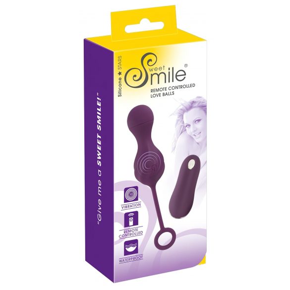 SMILE RC Love Balls - akutoitega, raadios vibraator-muna (lilla) 