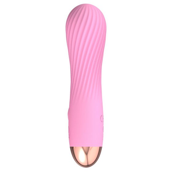 Cuties Mini - akuga, veekindel, spiraalne vibraator (roosa)