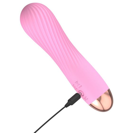 Cuties Mini - akuga, veekindel, spiraalne vibraator (roosa)