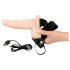 You2Toys Strap-on - akuga, õõnes, kinnitatav vibraator (naturaalne) 