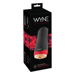   WYNE 01 - akuga töötav, vibreeriv-imetav, soojendava funktsiooniga masturbaator (must)