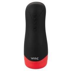   WYNE 01 - akuga töötav, vibreeriv-imetav, soojendava funktsiooniga masturbaator (must)