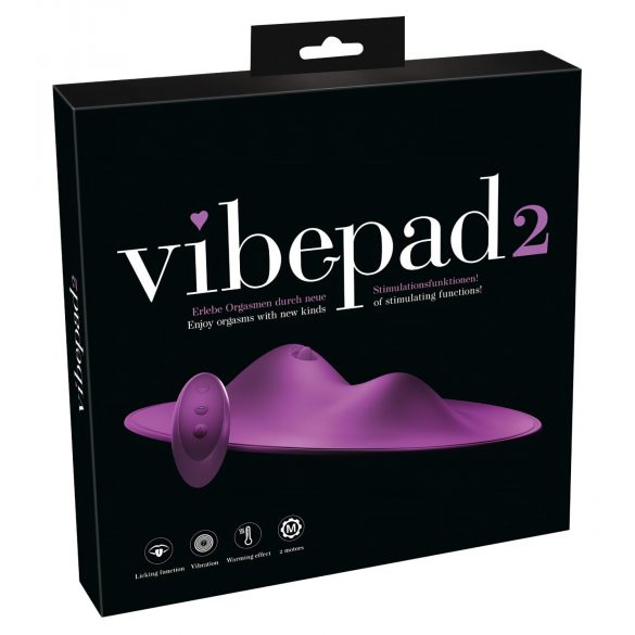 VibePad 2 - akutoitega, juhtmevaba, lakkamispadi vibraator (lilla)