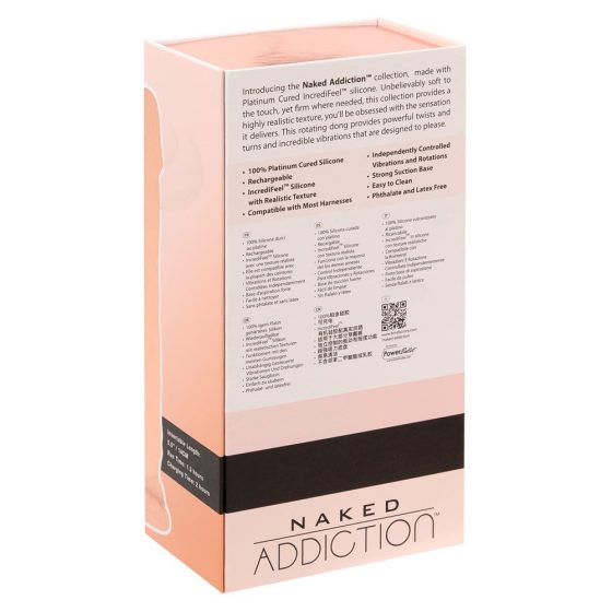 Naked Addiction Pöörlev Vibraator 8 - Aku, natüür (20cm)