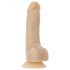 Naked Addiction Pöörlev 7 - akuga, pöörlev vibraator (18cm) - naturaalne