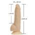 Naked Addiction Pöörlev Vibraator 7 - akutoitega, pöörlev vibraator (18cm) - naturaalne 