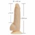 Naked Addiction Pöörlev Vibraator 7 - akutoitega, pöörlev vibraator (18cm) - naturaalne 