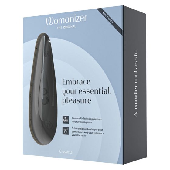 Womanizer Classic 2 - akutoitega, õhulainega kliitoristimulaator (must)