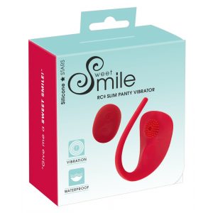 SMILE Slim Panty - akuga, juhtmeta kliitori vibraator (punane)