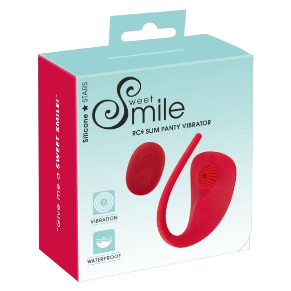 SMILE Slim Panty - akutoitega, juhtmevaba kliitori vibraator (punane) 