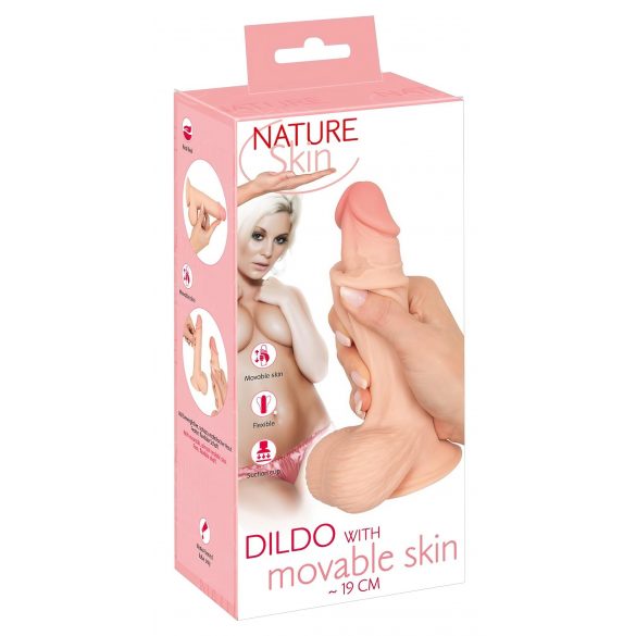 Nature Skin - dildoga nahaga - 19cm (naturaalne) 