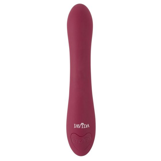 Javida - Rechargeable, radio controlled, rotating vibrator with spinning handle (red)