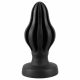 ANOS - supersoft, sooneline anaal dildo - 5cm (must) 