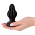 ANOS - supersoft, sooneline anaal dildo - 5cm (must) 