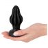 ANOS - superpehme, sooneline anaal dildo - 5cm (must)