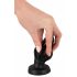 ANOS - supersoft, sooneline anaal dildo - 5cm (must) 