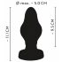 ANOS - supersoft, sooneline anaal dildo - 5cm (must) 