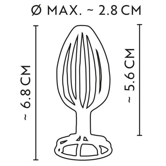 ANOS Metal (2,8cm) - võre anal dildo (hõbedane)