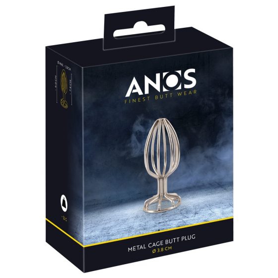 ANOS Metal (3,8cm) - metallist, õõnsusest anaalnupp (hõbedane)