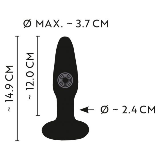 ANOS - akuga, veekindel anaalvibraator (must)