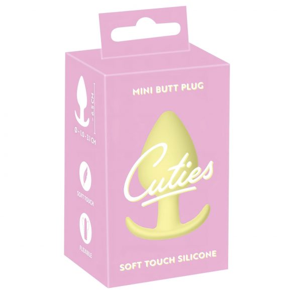 Cuties Mini Butt Plug - silikoonist anaaltapp - kollane (3,1 cm)