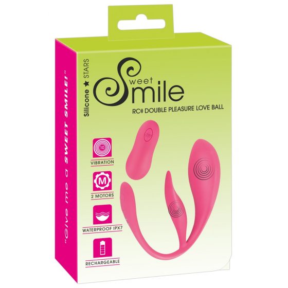 SMILE - akuga, juhtmevaba vibratsioonimuna (roosa)