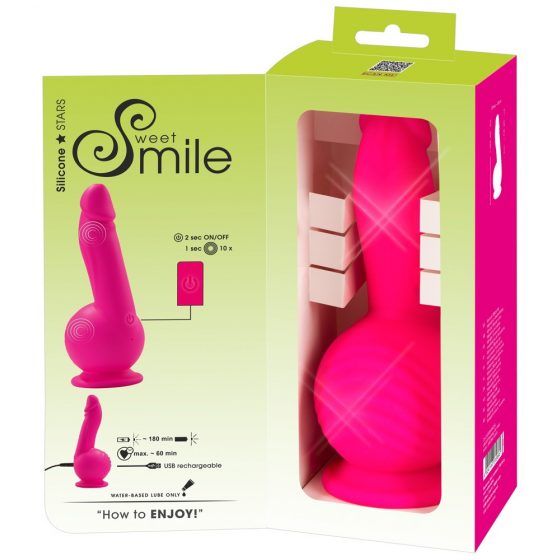 SMILE Powerful – akuga, 2 mootoriga iminapp vibratsioonimänguasi (roosa)