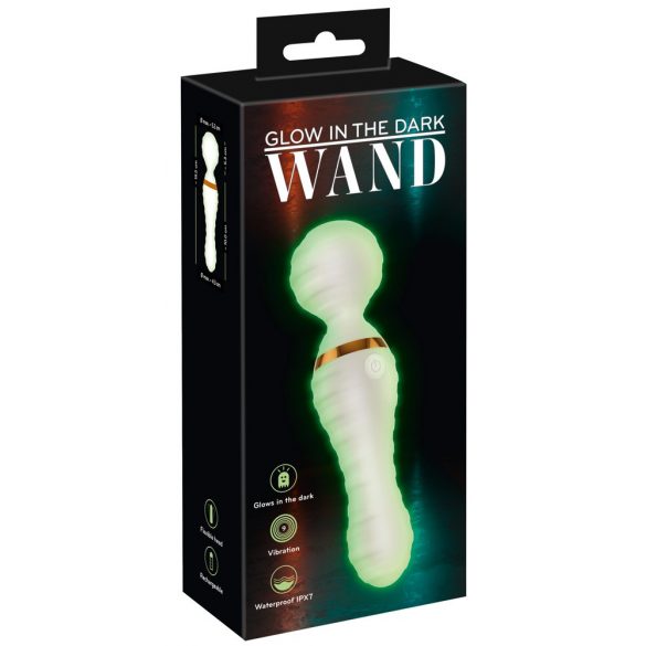 You2Toys Glow in the dark – helendav vibraator (valge) 