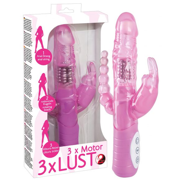 You2Toys - 3-efektiga vibraator - roosa