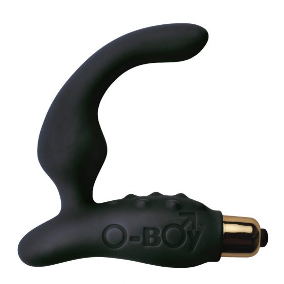 O-Boy kitsas silikoonist eesnäärme vibraator - must (7 rütmi)