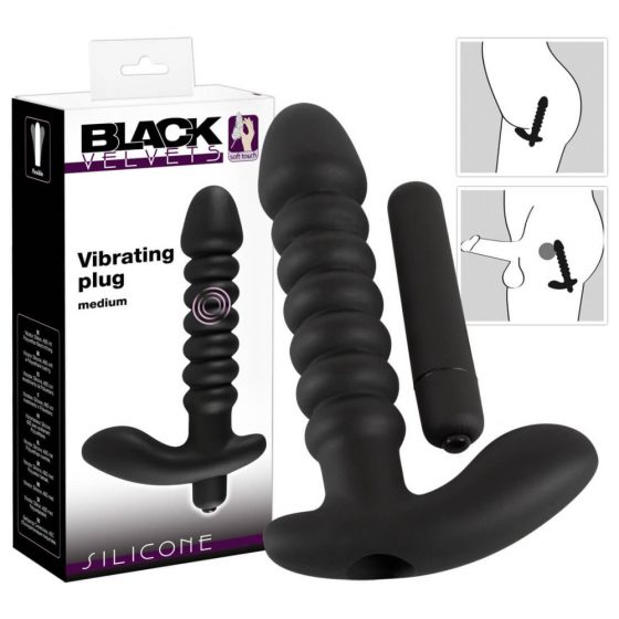 Black Velvet sooniline vibreerija - keskmine (must)