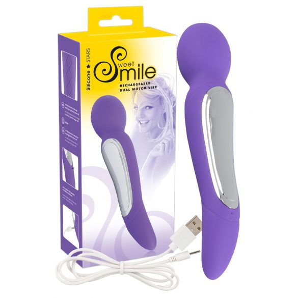 SMILE Wand - Topelt mootoritega masseeriv vibraator (lilla)