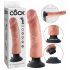 King Cock 9 painduv iminapaga vibraator (23 cm) - naturaalne 