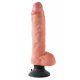 King Cock 10 painutatav iminapaga vibraator (25 cm) - naturaalne 