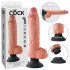 King Cock 10 painutatav iminapaga vibraator (25 cm) - naturaalne 