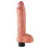 King Cock 10 painutatav iminapaga vibraator (25 cm) - naturaalne 