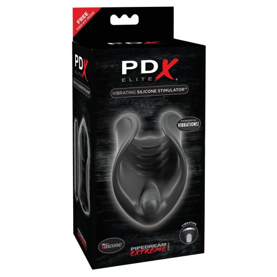PDX Eliit - silikoonist peenisvibraator (must)